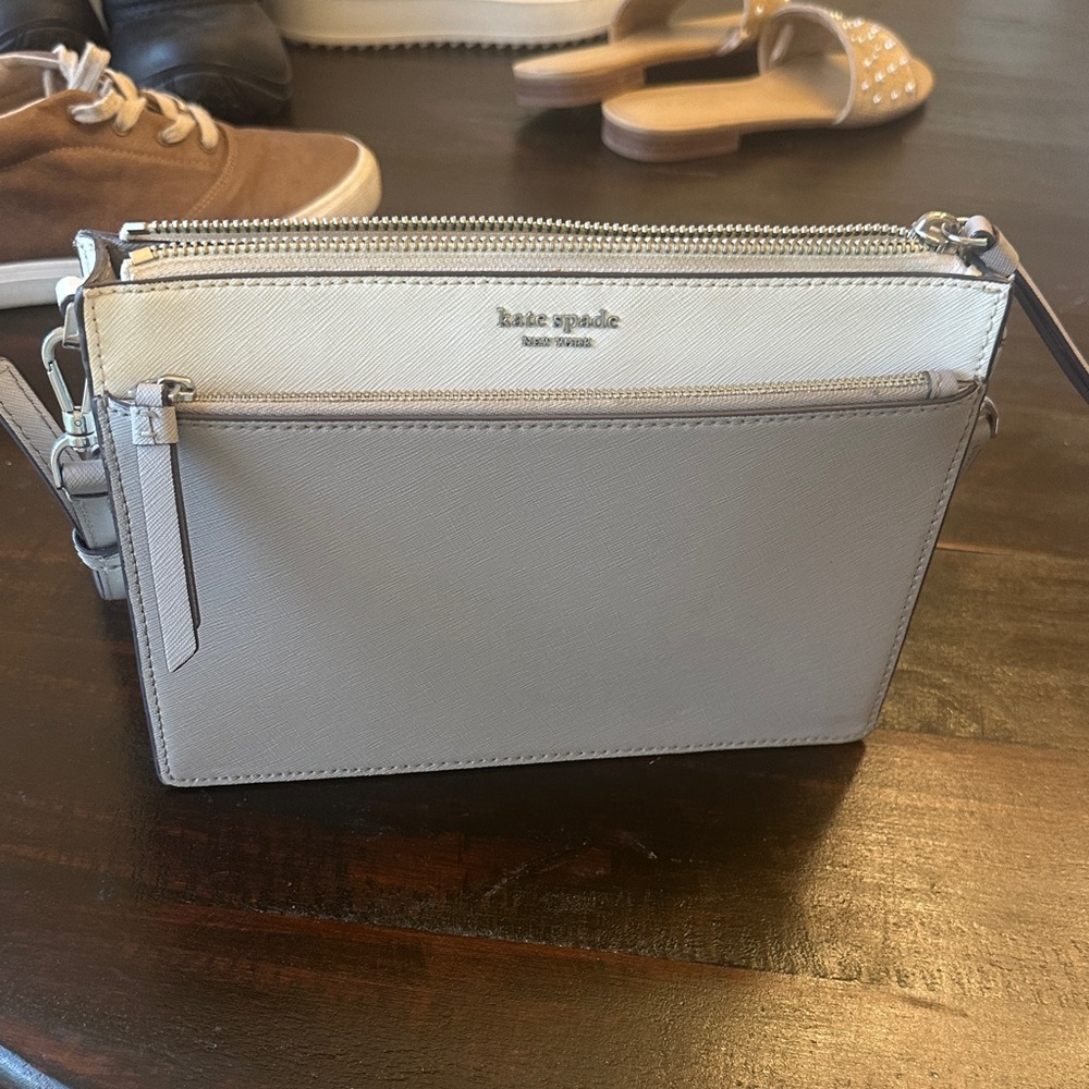Kate Spade Cream and Gray Crossbody Bag